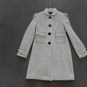 Banana Republic White/Black Coat Size S